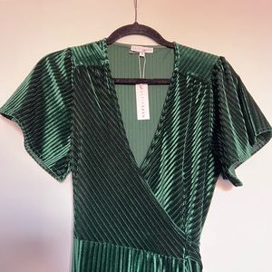 Baltic Born Andi Ribbed Velvet Wrap Dress